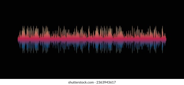Sound Waves. Waves of the equalizer isolated on background. EQ Vector Illustration.