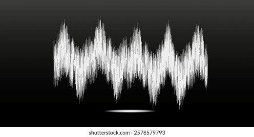 Sound Waves. Waves of the equalizer isolated on background. EQ Vector Illustration.