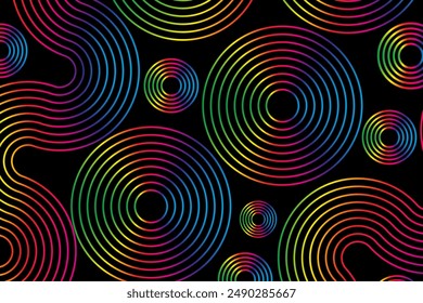 Sound waves equalizer spectrum abstract background, Radio frequency Circle audio waves. Vector illustration design elements.