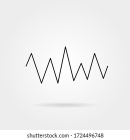 Icono de ondas de sonido. Símbolo de ecualizador. Diseño plano. Material - Ilustración vectorial