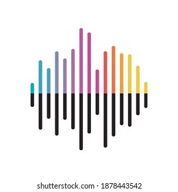 Sound waves icon illustration design vector