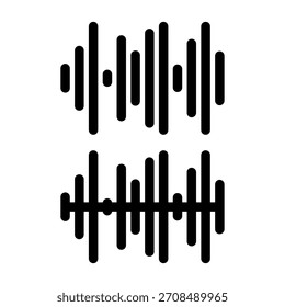 Conjunto de ilustración de icono de ondas de sonido