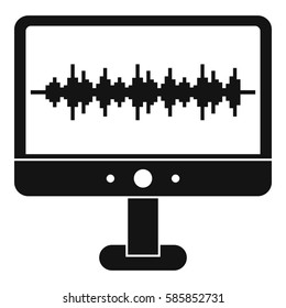 Sound waves icon. Simple illustration of sound waves vector icon for web