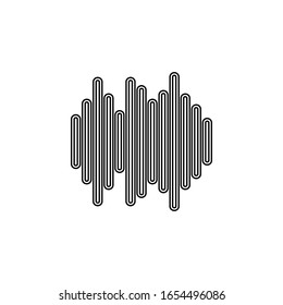icono de ondas de sonido. Línea delgada simple, contorno vectorial de iconos web para ui y ux, sitio web o aplicación móvil