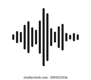 Sound waves. Icon. Vector illustration.