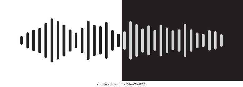 Sound waves. Icon. Vector illustration.