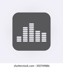Sound waves icon . Vector illustration