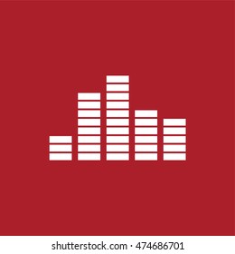 Sound waves icon . Vector illustration