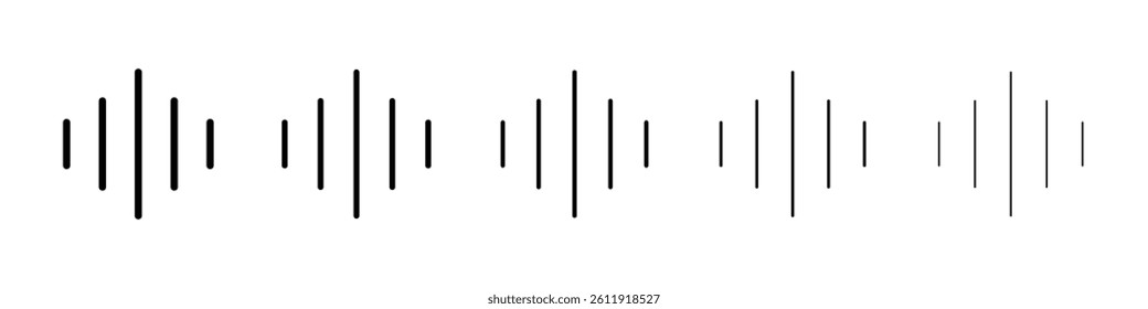 Sound waves icon Vector logo sign
