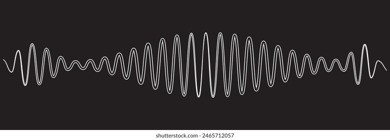 Ondas de sonido iconos. Ondas de audio degradadas, ondas de radio. Mensaje de voz . Iconos . Diseño de interfaz.