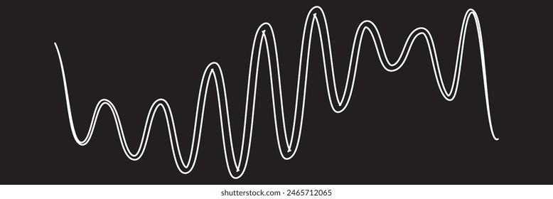 Sound waves icons. Gradient audio waves , radio waves. Voice message . Icons . Interface design.