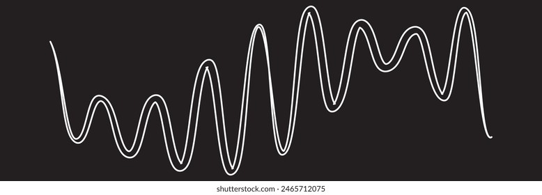 Sound waves icons. Gradient audio waves , radio waves. Voice message . Icons . Interface design.