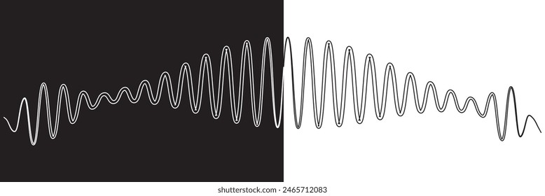 Sound waves icons. Gradient audio waves , radio waves. Voice message . Icons . Interface design.
