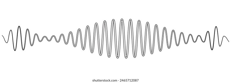 Sound waves icons. Gradient audio waves , radio waves. Voice message . Icons . Interface design.
