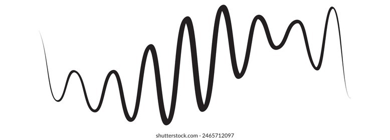 Sound waves icons. Gradient audio waves , radio waves. Voice message . Icons . Interface design.