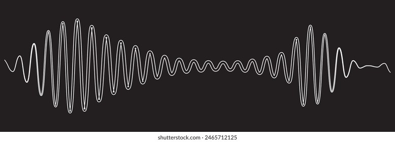 Sound waves icons. Gradient audio waves , radio waves. Voice message . Icons . Interface design.