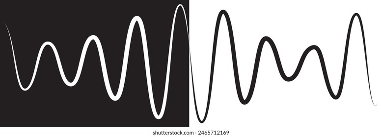 Sound waves icons. Gradient audio waves , radio waves. Voice message . Icons . Interface design.