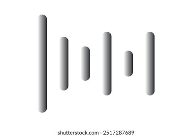 Ícones de ondas de som. Ondas de áudio gradiente, ondas de rádio. Mensagem de voz . Ícones . Design de interface.