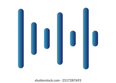 Sound waves icons. Gradient audio waves , radio waves. Voice message . Icons . Interface design.