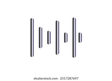 Sound waves icons. Gradient audio waves , radio waves. Voice message . Icons . Interface design.