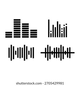 Conjunto de Vector de ilustración de ondas de sonido