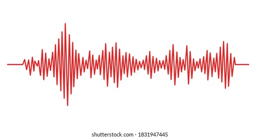 Sound waves isolate on white background.