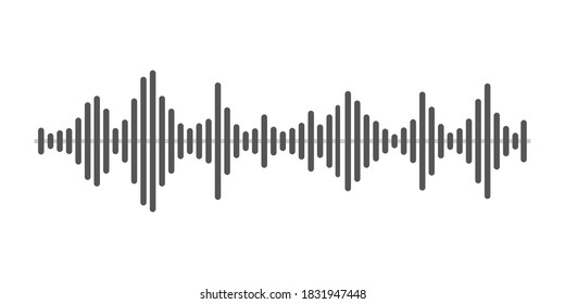 Las ondas sonoras se aíslan sobre fondo blanco.