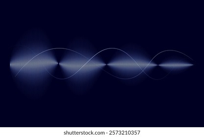 Sound waves isolated on black background. Sound waves symbol for websites, wallpapers, posters, advertisements, and print materials	