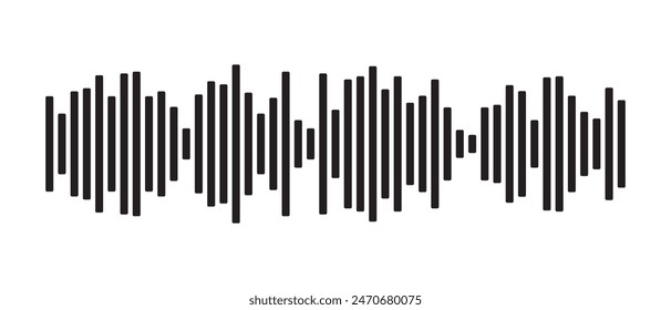 sound waves isolated on white and black background. Sound waves vector icon . vector illustration.