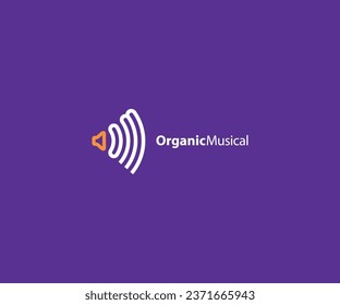 Sound waves letter OM logo. Audio speaker with letter O and M icon vector illustration