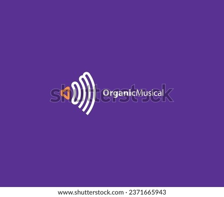Sound waves letter OM logo. Audio speaker with letter O and M icon vector illustration