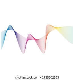 Sound waves  line vector illustration design template