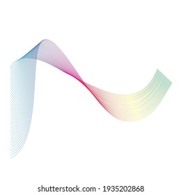 Plantilla de diseño de ilustraciones vectoriales de línea de ondas de sonido