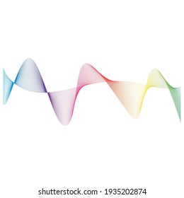 Sound waves  line vector illustration design template