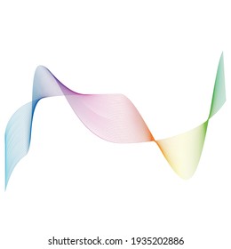 Plantilla de diseño de ilustraciones vectoriales de línea de ondas de sonido