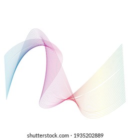 Sound waves  line vector illustration design template