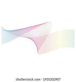 Sound waves  line vector illustration design template
