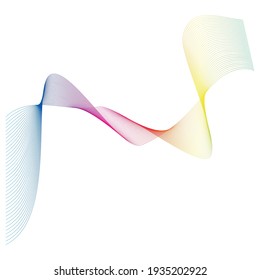 Sound waves  line vector illustration design template