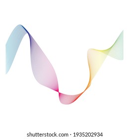 Sound waves  line vector illustration design template