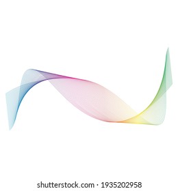 Plantilla de diseño de ilustraciones vectoriales de línea de ondas de sonido