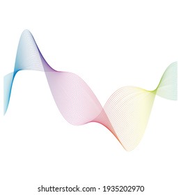 Soundewellen-Linie, Vektorgrafik-Design