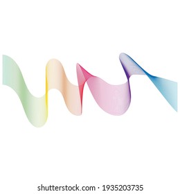 Sound waves  line vector illustration design template