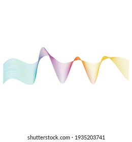 Sound waves  line vector illustration design template