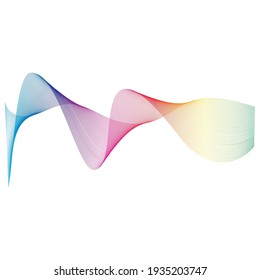 Sound waves  line vector illustration design template