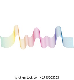 Plantilla de diseño de ilustraciones vectoriales de línea de ondas de sonido
