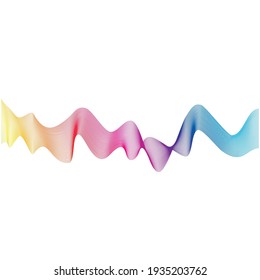 Sound waves  line vector illustration design template