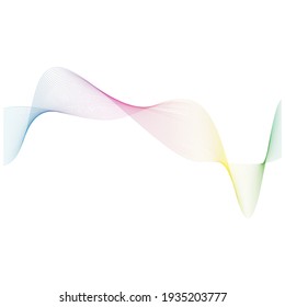 Sound waves  line vector illustration design template