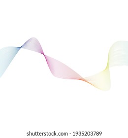 Sound waves  line vector illustration design template