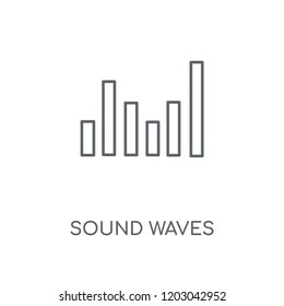 Sound waves linear icon. Sound waves concept stroke symbol design. Thin graphic elements vector illustration, outline pattern on a white background, eps 10.