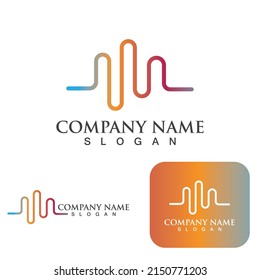 Sound waves Logo illustration design template